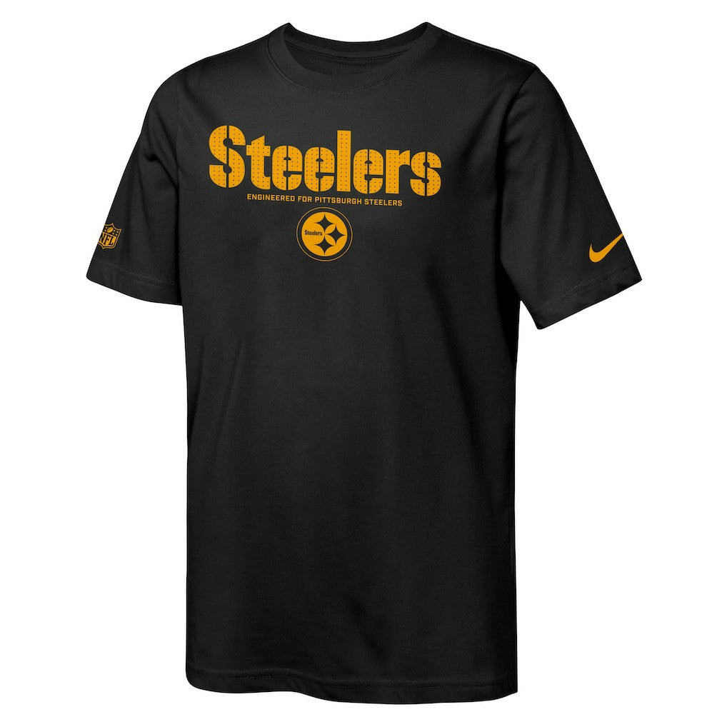 Pittsburgh Steelers Youth Sideline Team Issue T-Shirt Black - Nike