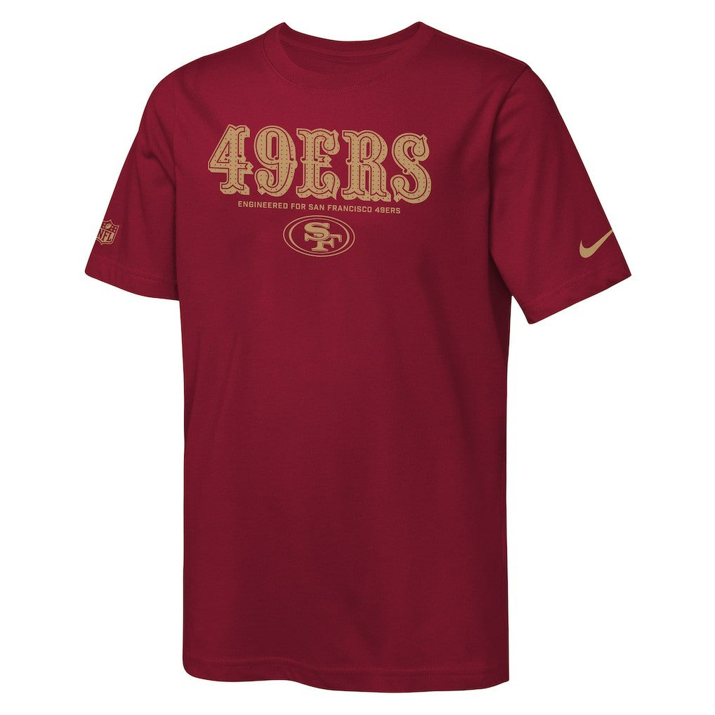 San Francisco 49ers Youth Sideline Team Issue T-Shirt Scarlet - Nike