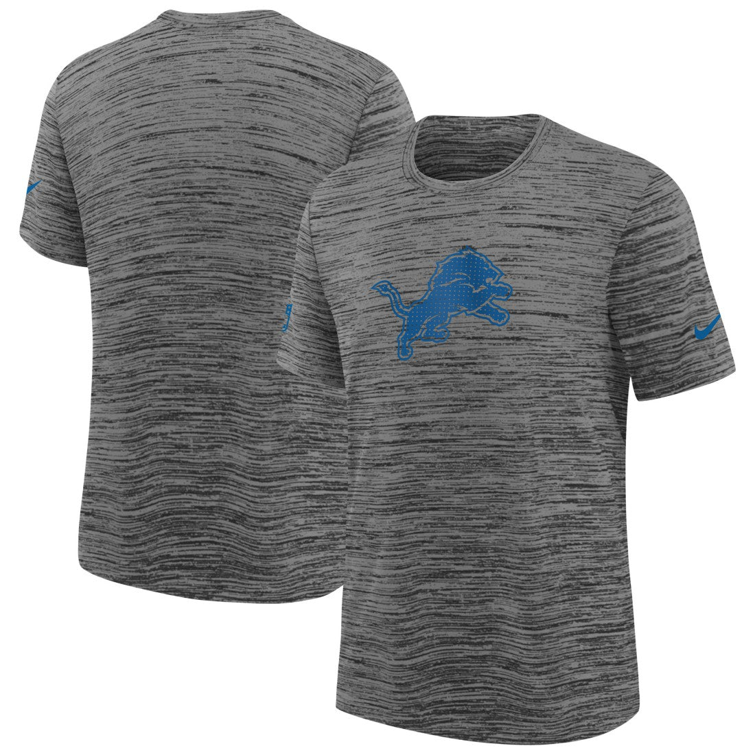 Detroit Lions Youth Sideline Velocity Performance T-Shirt Heather Gray - Nike