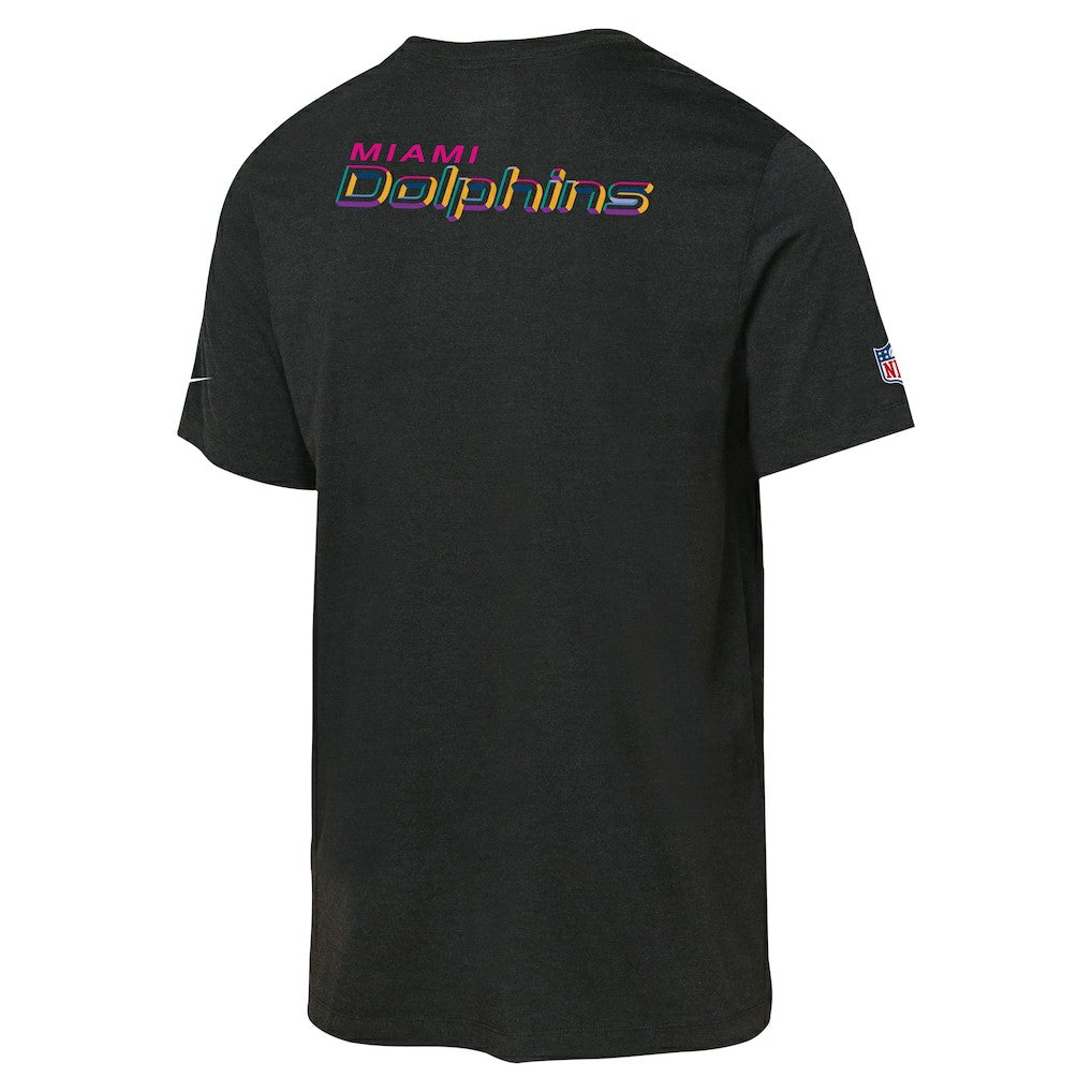Miami Dolphins Youth 2025 NFL Crucial Catch Tri-Blend Dri-FIT T-Shirt Black - Nike