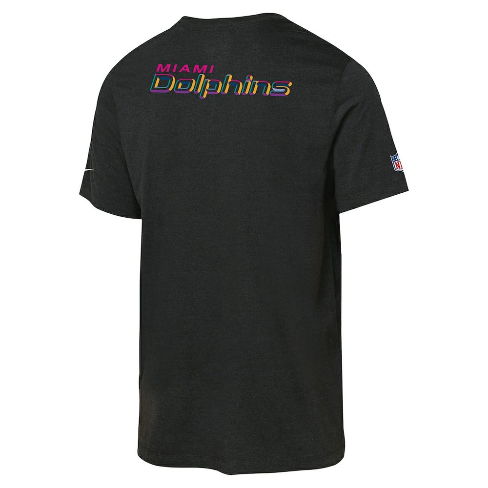Miami Dolphins Youth 2025 NFL Crucial Catch Tri-Blend Dri-FIT T-Shirt Black - Nike