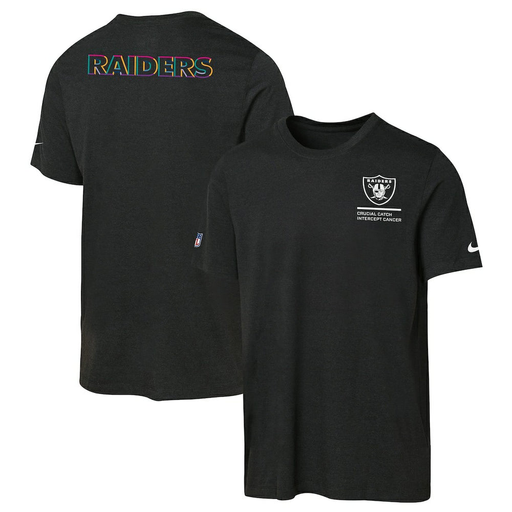 Las Vegas Raiders Youth 2025 NFL Crucial Catch Tri-Blend Dri-FIT T-Shirt Black - Nike