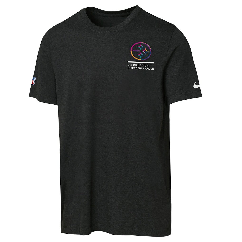 Pittsburgh Steelers Youth 2025 NFL Crucial Catch Tri-Blend Dri-FIT T-Shirt Black - Nike