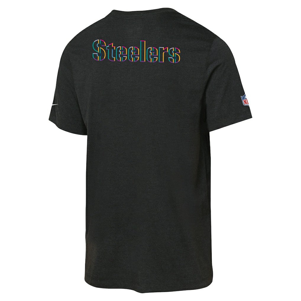 Pittsburgh Steelers Youth 2025 NFL Crucial Catch Tri-Blend Dri-FIT T-Shirt Black - Nike