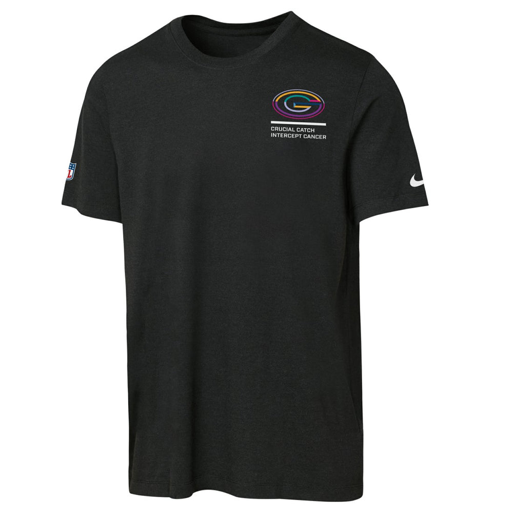 Green Bay Packers Youth 2025 NFL Crucial Catch Tri-Blend Dri-FIT T-Shirt Black - Nike