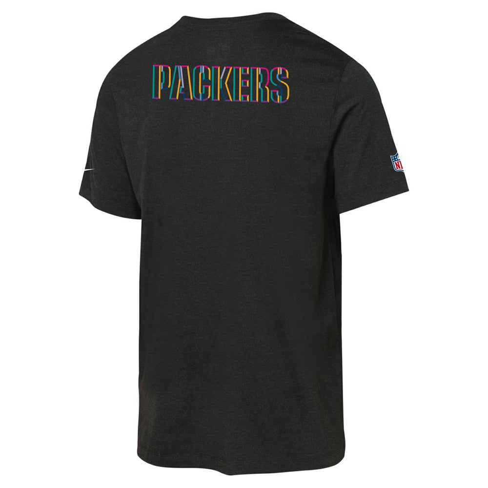Green Bay Packers Youth 2025 NFL Crucial Catch Tri-Blend Dri-FIT T-Shirt Black - Nike