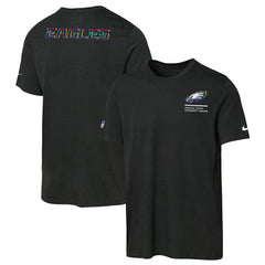 Philadelphia Eagles Youth 2025 NFL Crucial Catch Tri-Blend Dri-FIT T-Shirt Black - Nike