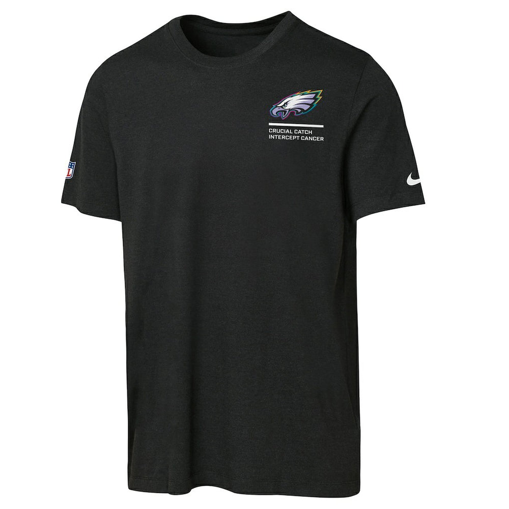 Philadelphia Eagles Youth 2025 NFL Crucial Catch Tri-Blend Dri-FIT T-Shirt Black - Nike