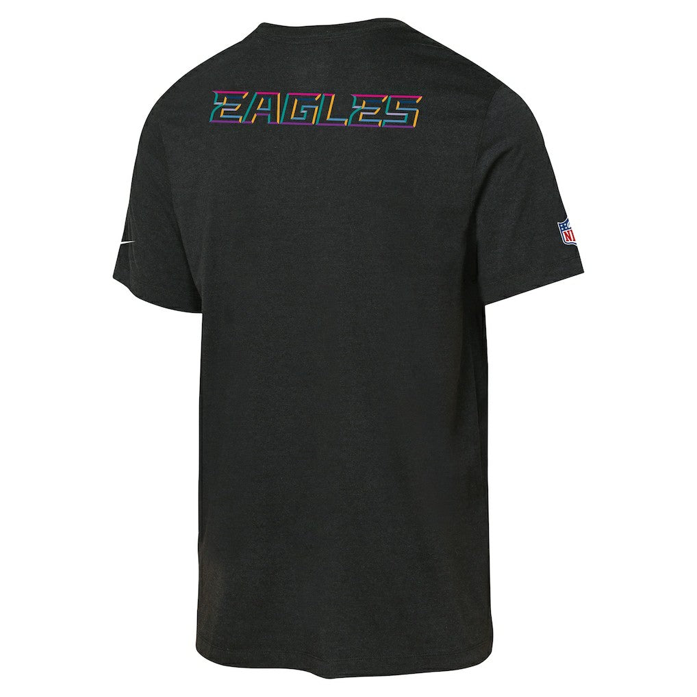 Philadelphia Eagles Youth 2025 NFL Crucial Catch Tri-Blend Dri-FIT T-Shirt Black - Nike