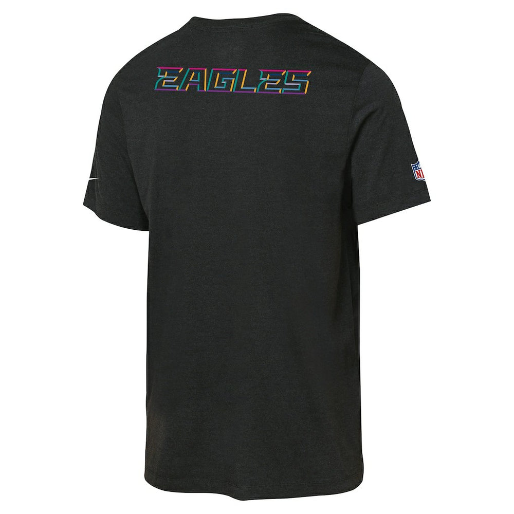 Philadelphia Eagles Youth 2025 NFL Crucial Catch Tri-Blend Dri-FIT T-Shirt Black - Nike