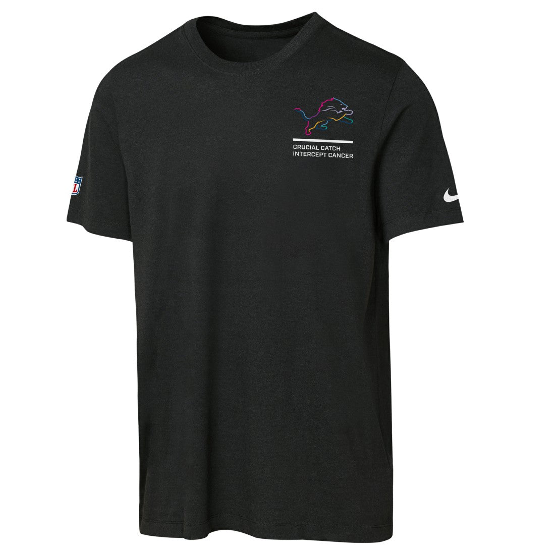 Detroit Lions Youth 2025 NFL Crucial Catch Tri-Blend Dri-FIT T-Shirt Black - Nike
