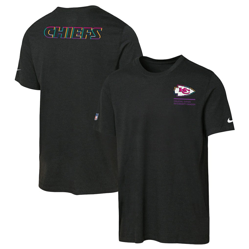 Kansas City Chiefs Youth 2025 NFL Crucial Catch Tri-Blend Dri-FIT T-Shirt Black - Nike