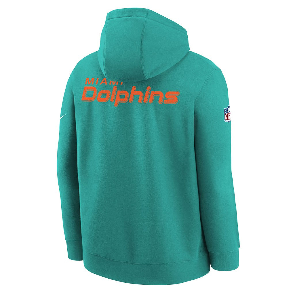 Miami Dolphins Youth Sideline Club Fleece Hoodie Aqua - Nike