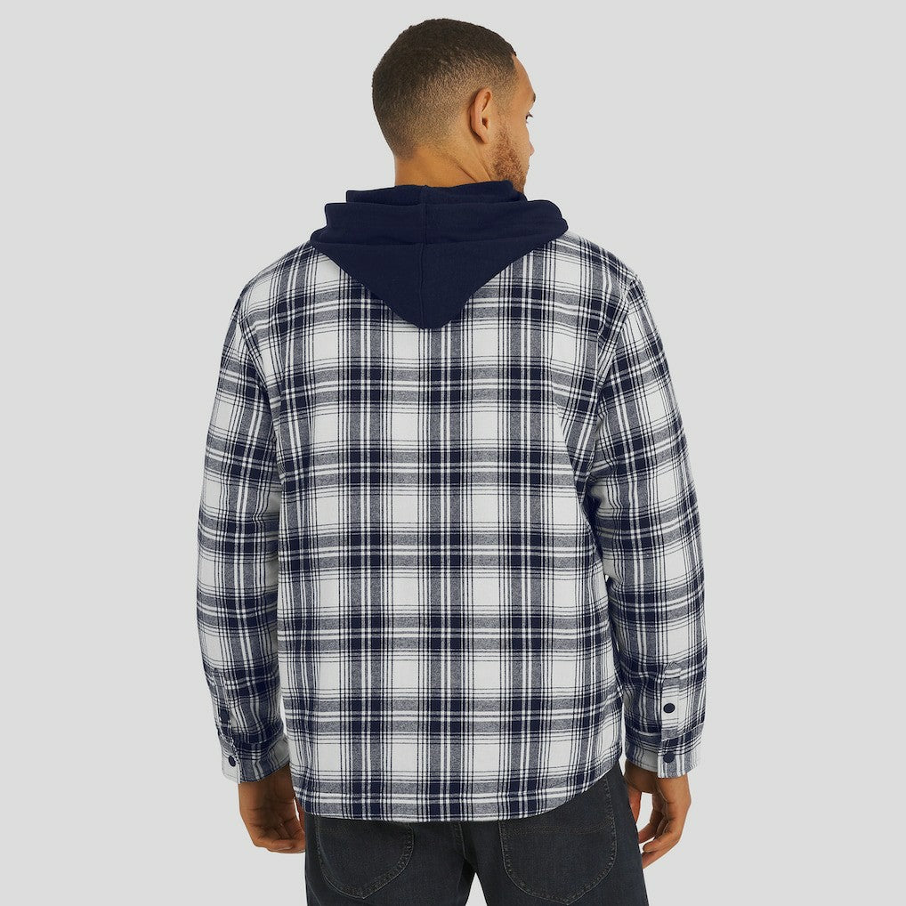 Dallas Cowboys Darius Rucker Collection Plaid Flannel Quilted Full-Snap Hooded Shacket Navy - Fanatics