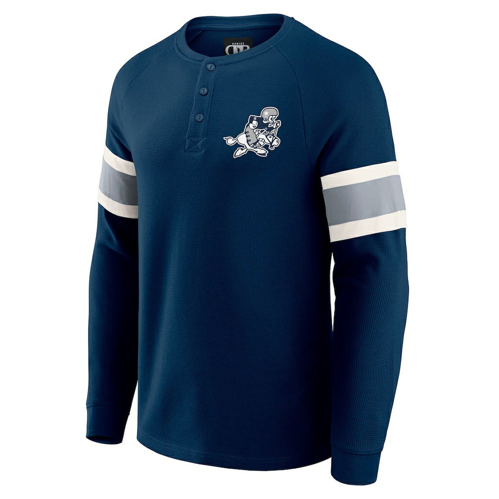 Dallas Cowboys Darius Rucker Collection Waffle-Knit Raglan Long Sleeve Henley T-Shirt Navy - Fanatics