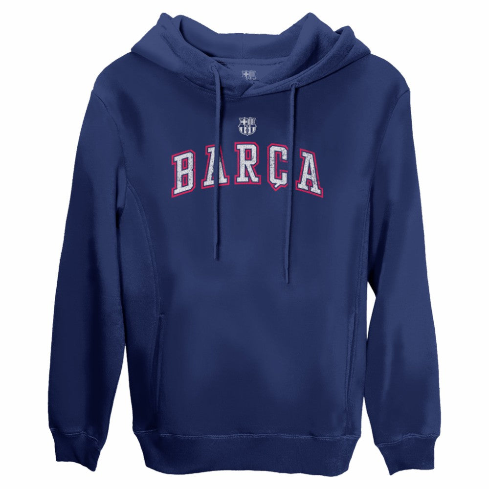 Barcelona 1863FC Athletic Wordmark Fleece Pullover Hoodie - Navy