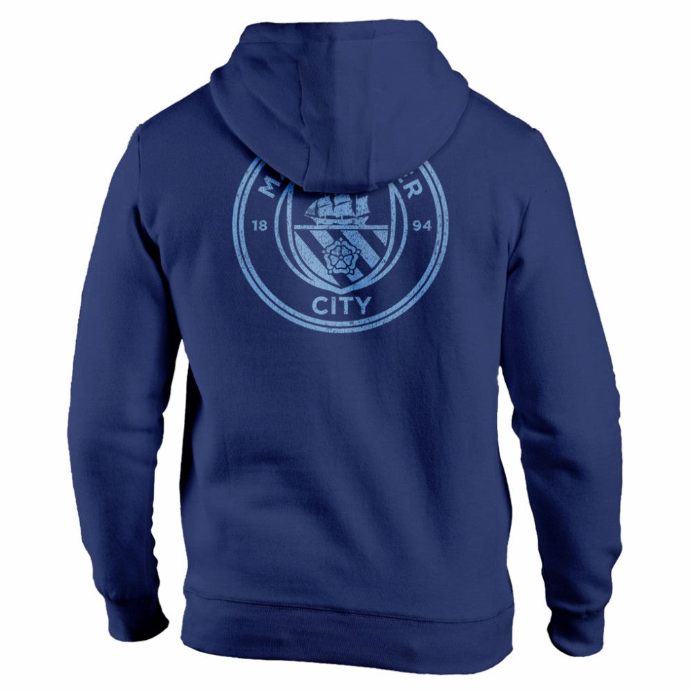 Manchester City 1863FC Wordmark Fleece Pullover Hoodie - Navy