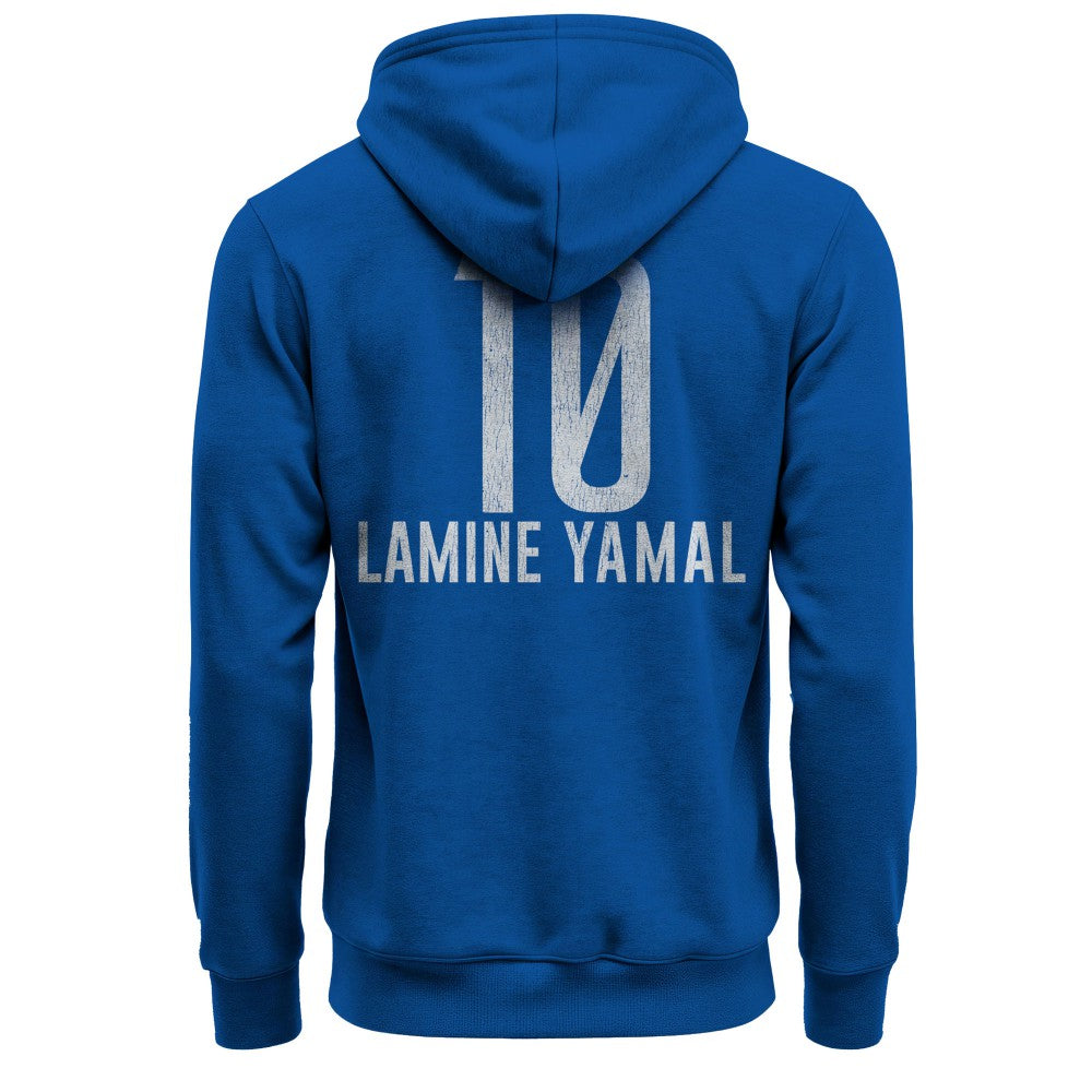Lamine Yamal Barcelona 1863FC Player Fleece Pullover Hoodie - Blue