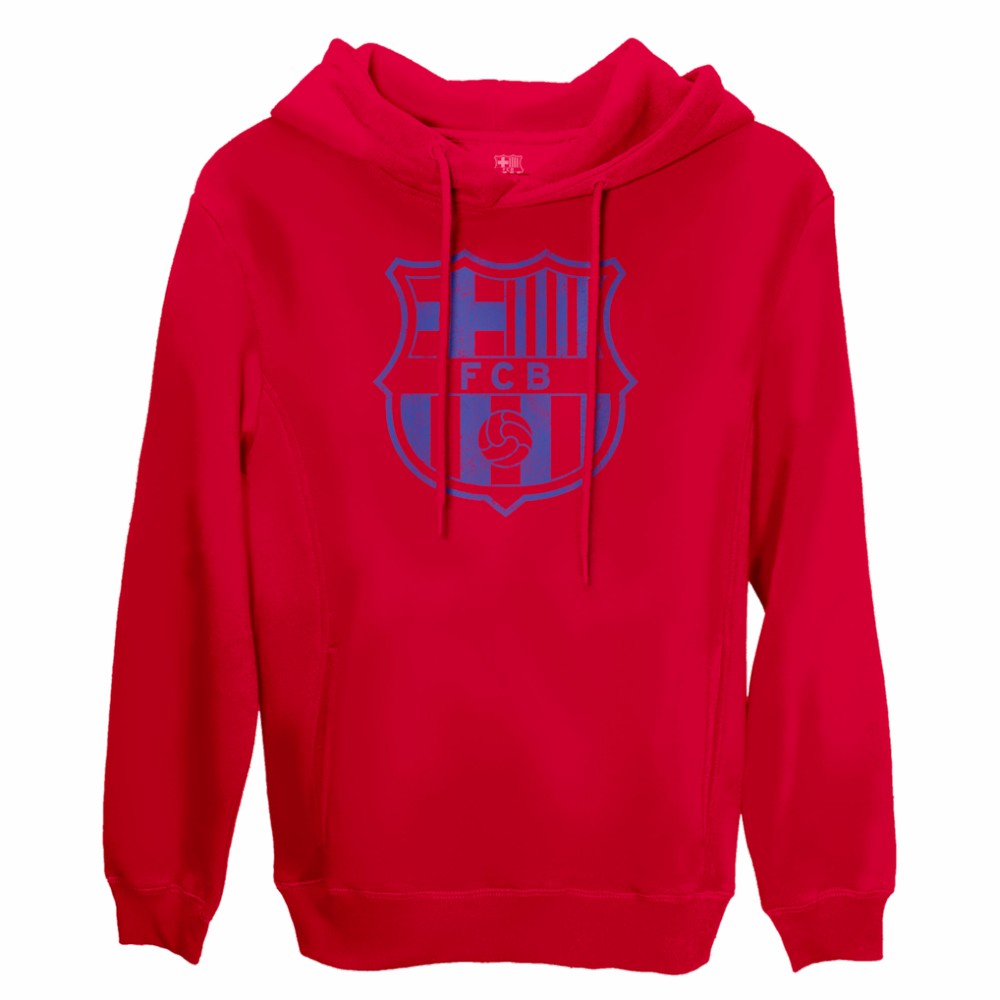Barcelona 1863FC Mono Badge Fleece Pullover Hoodie - Red