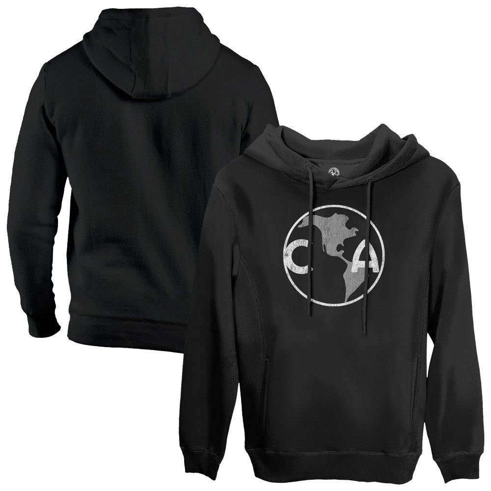 Club America 1863FC Retro Badge Pullover Hoodie - Black