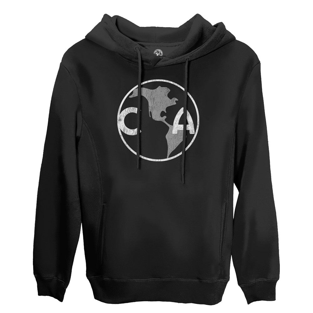 Club America 1863FC Retro Badge Pullover Hoodie - Black