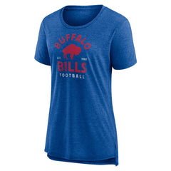 Buffalo Bills Women's Vintage Arch Tri-Blend T-Shirt Royal - NFL
