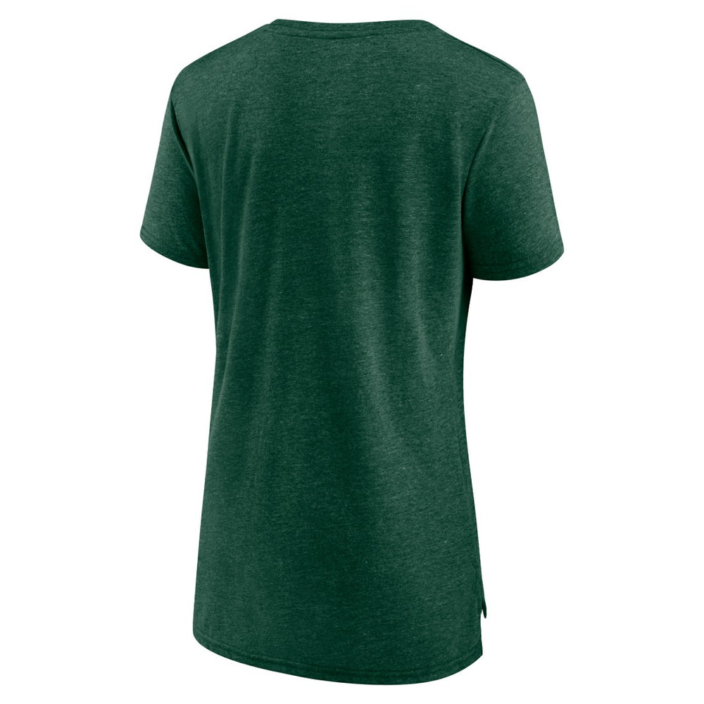 Green Bay Packers Women's Vintage Arch Tri-Blend T-Shirt Green - NFL