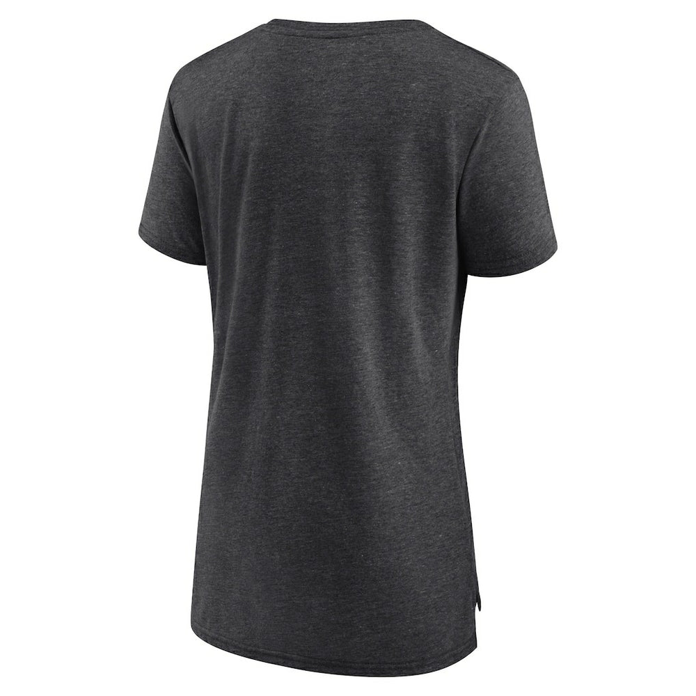 New Orleans Saints Women's Vintage Arch Tri-Blend T-Shirt Charcoal - NFL