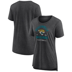 Jacksonville Jaguars Women's Vintage Arch Tri-Blend T-Shirt Charcoal - NFL
