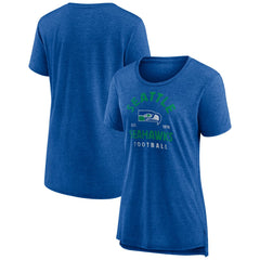 Seattle Seahawks Women's Vintage Arch Tri-Blend T-Shirt Royal - NFL