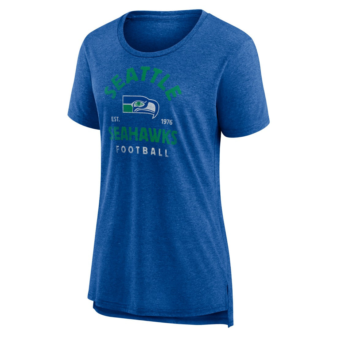 Seattle Seahawks Women's Vintage Arch Tri-Blend T-Shirt Royal - NFL