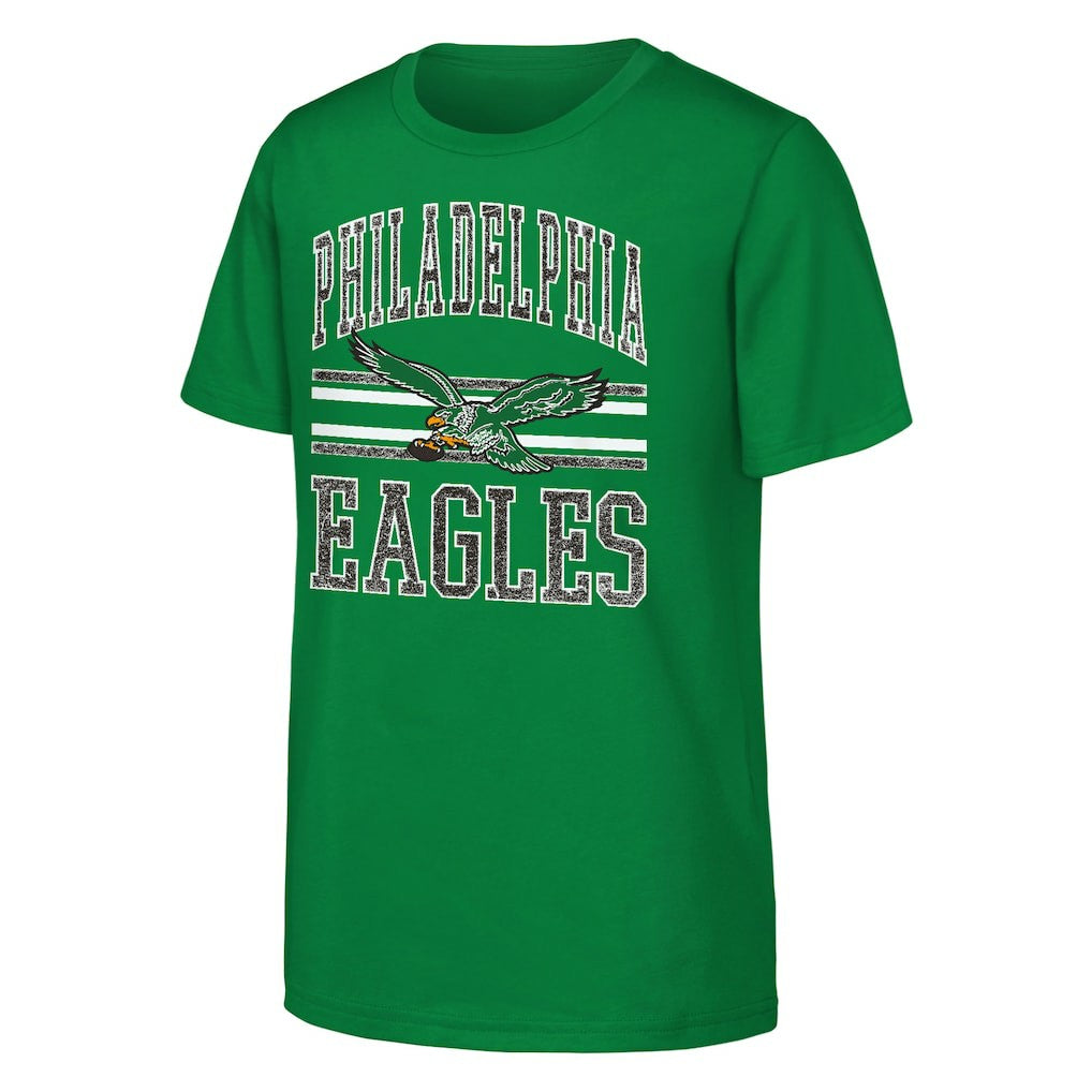 Philadelphia Eagles Outerstuff Youth Thrift Style T-Shirt Kelly Green - NFL