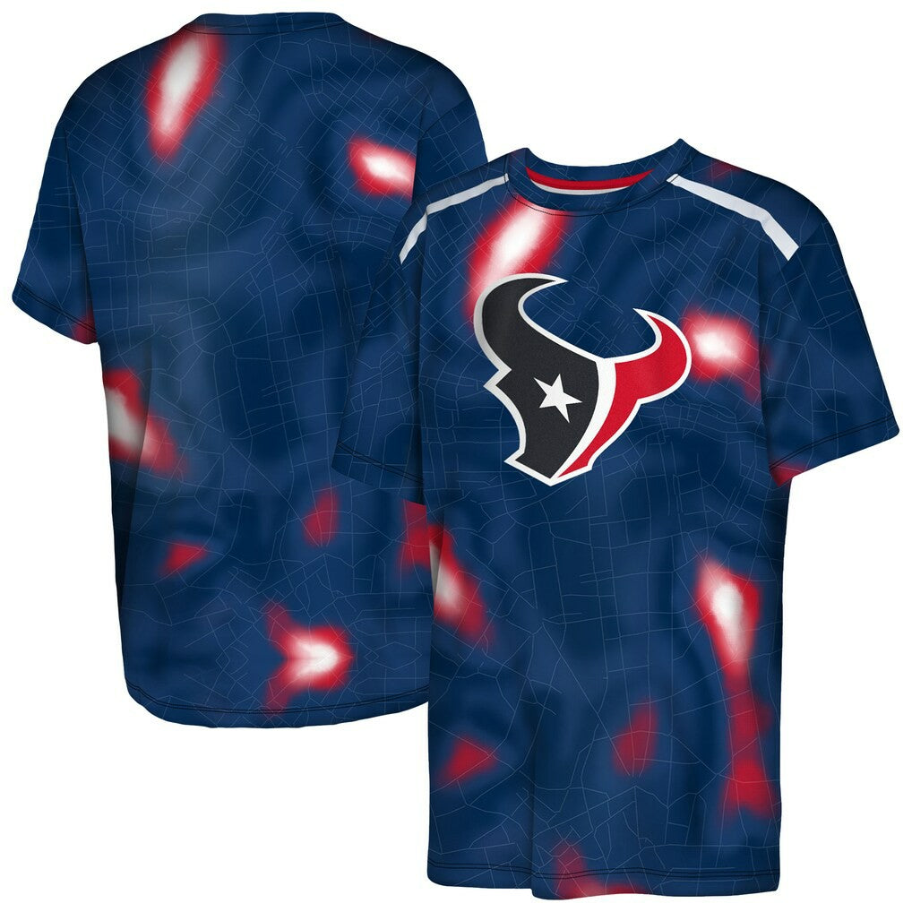 Houston Texans Outerstuff Youth End Zone Dri-Tek T-Shirt Navy - NFL
