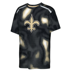 New Orleans Saints Outerstuff Youth End Zone Dri-Tek T-Shirt Black - NFL