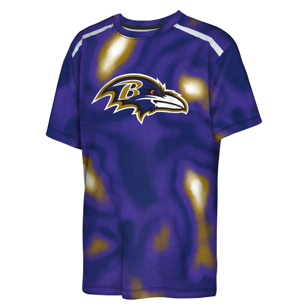 Baltimore Ravens Outerstuff Youth End Zone Dri-Tek T-Shirt Purple - NFL