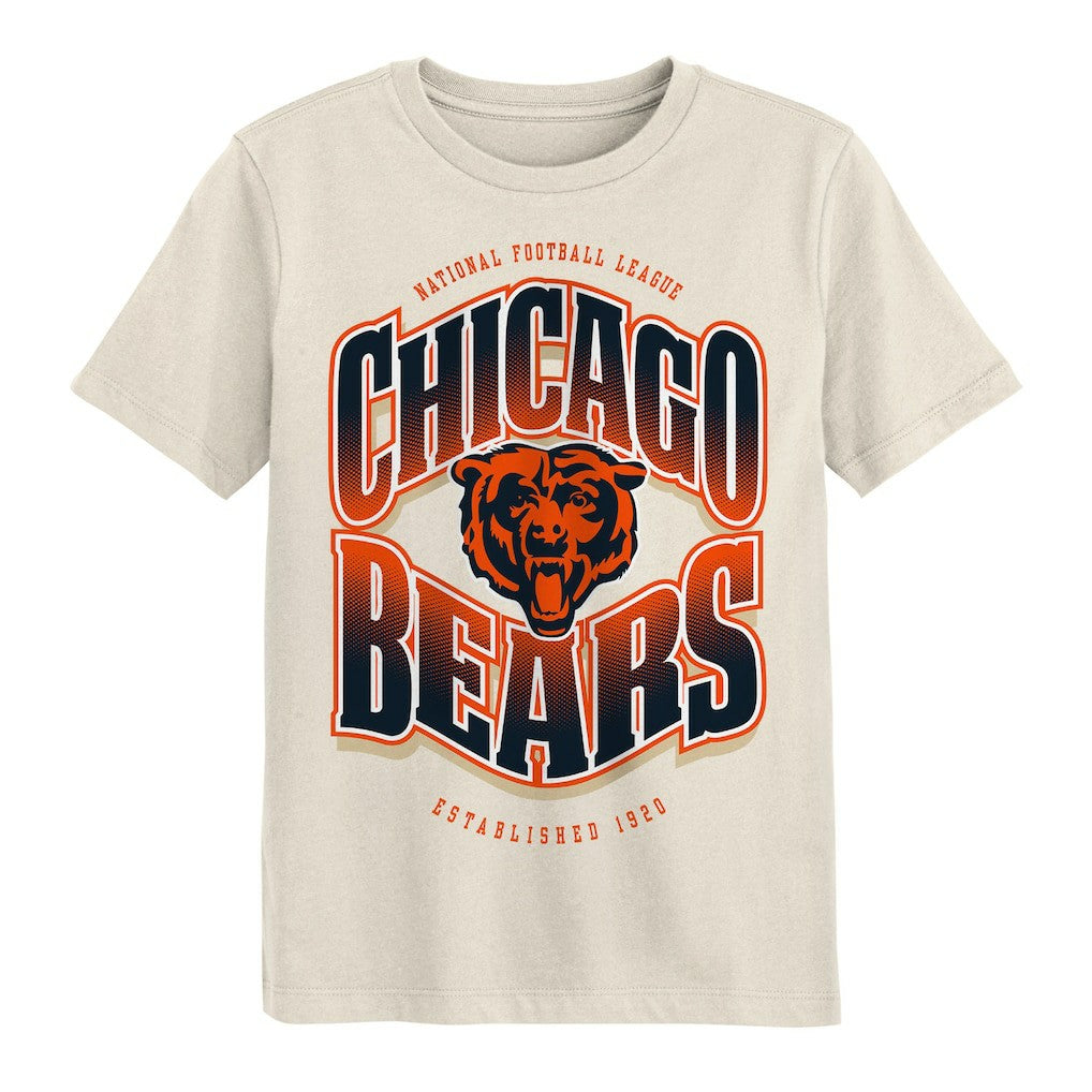 Chicago Bears Outerstuff Youth Huddle T-Shirt Cream - NFL