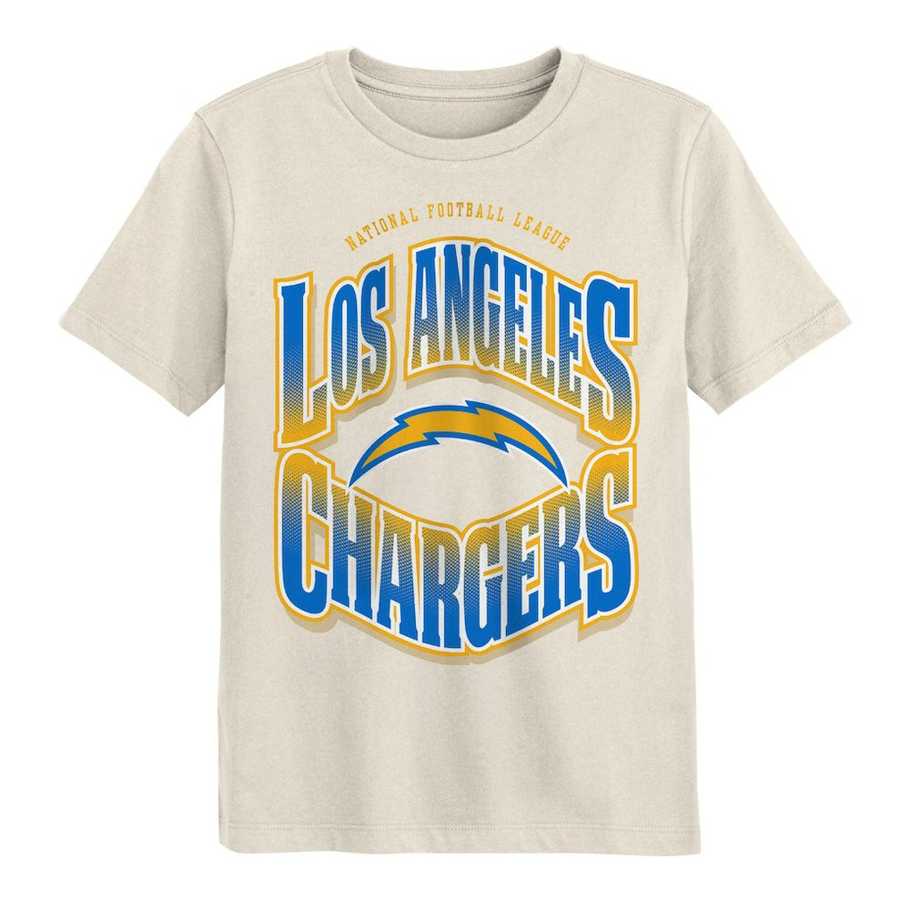 Los Angeles Chargers Outerstuff Youth Huddle T-Shirt Cream - NFL