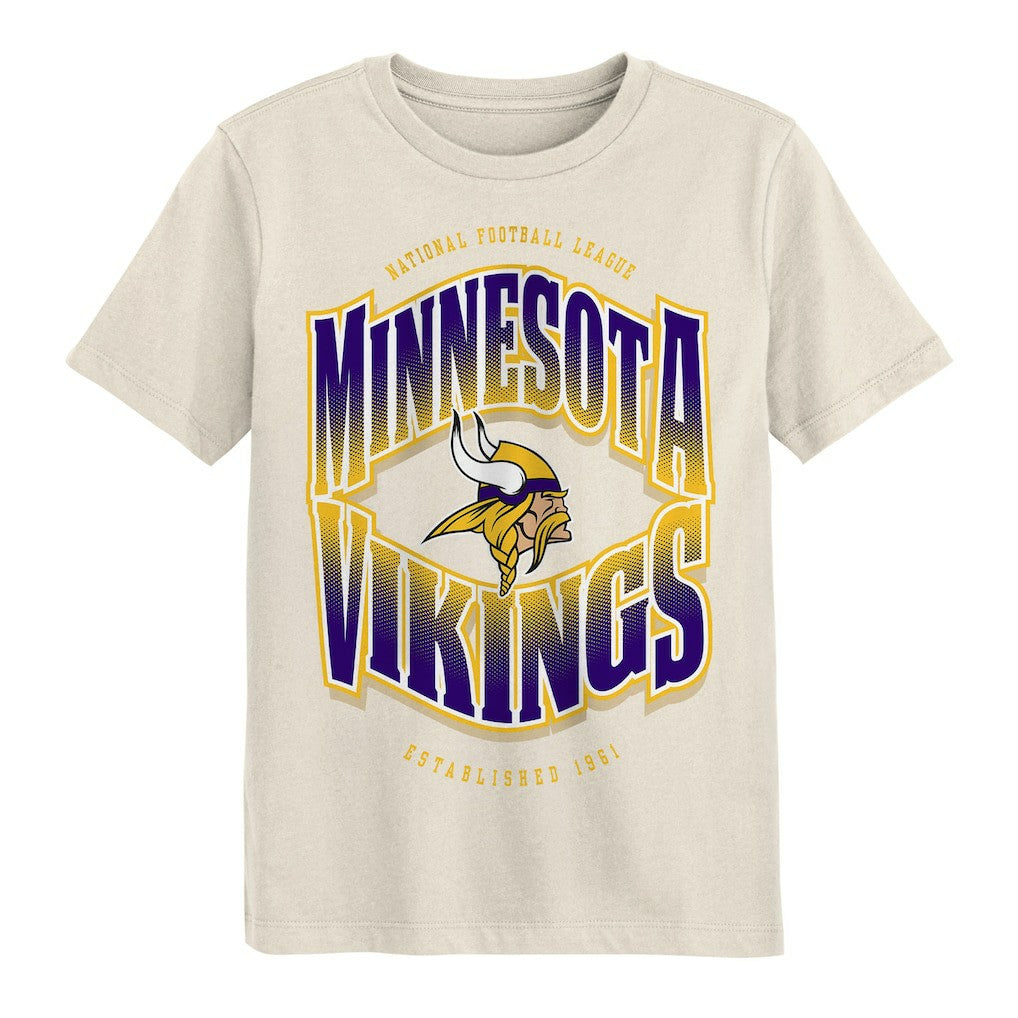 Minnesota Vikings Outerstuff Youth Huddle T-Shirt Cream - NFL