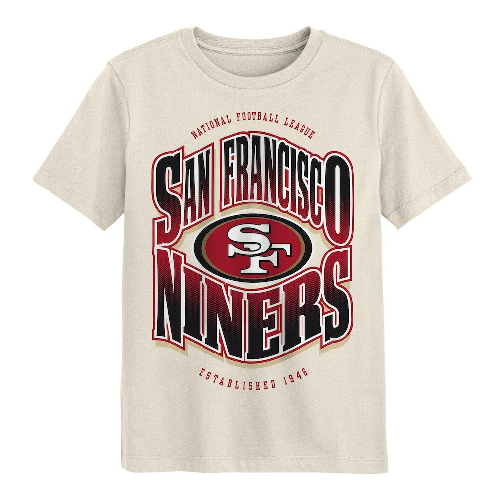 San Francisco 49ers Outerstuff Youth Huddle T-Shirt Cream - NFL