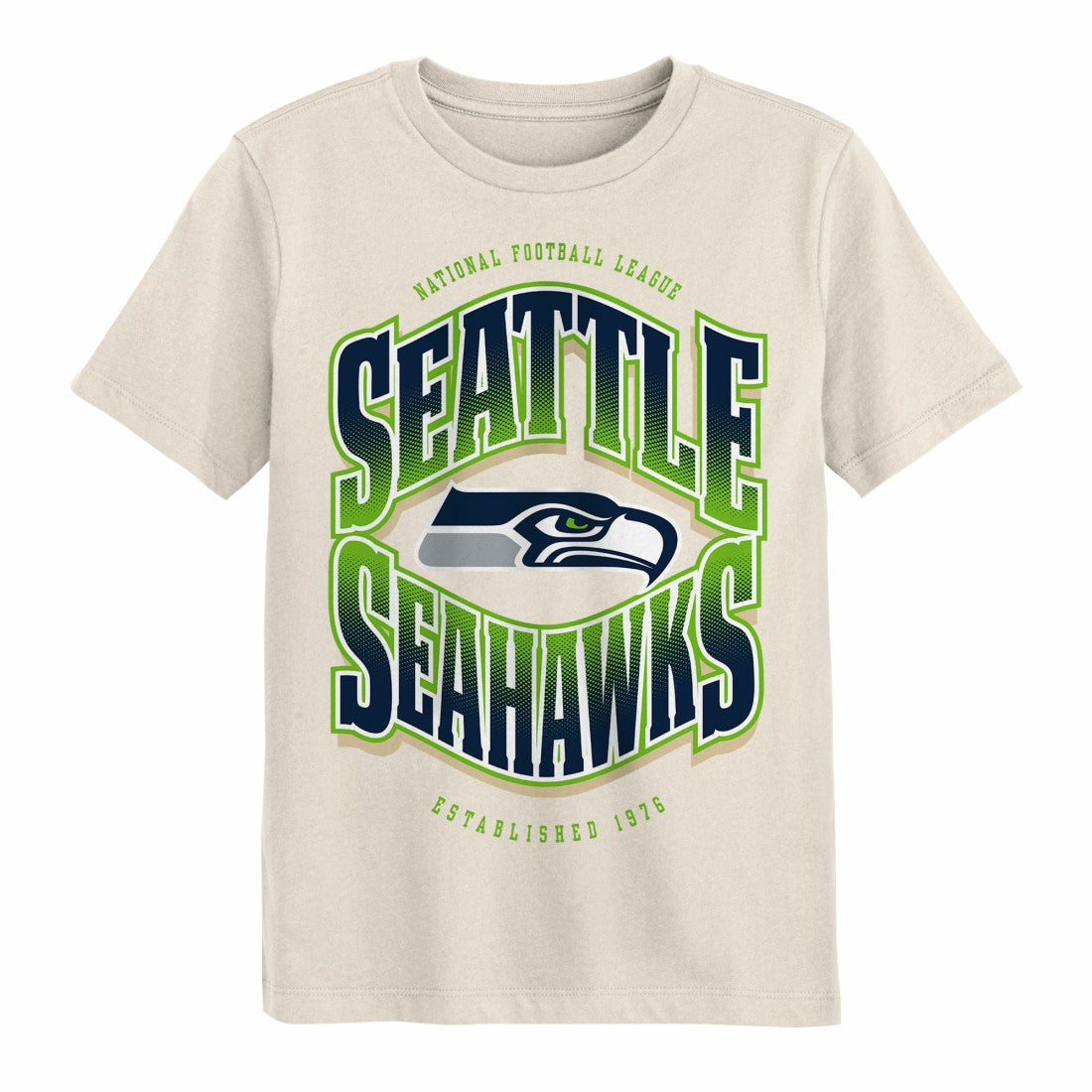 Seattle Seahawks Outerstuff Youth Huddle T-Shirt Cream - NFL
