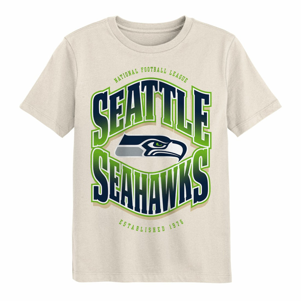 Seattle Seahawks Outerstuff Youth Huddle T-Shirt Cream - NFL
