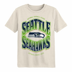 Seattle Seahawks Outerstuff Youth Huddle T-Shirt Cream - NFL