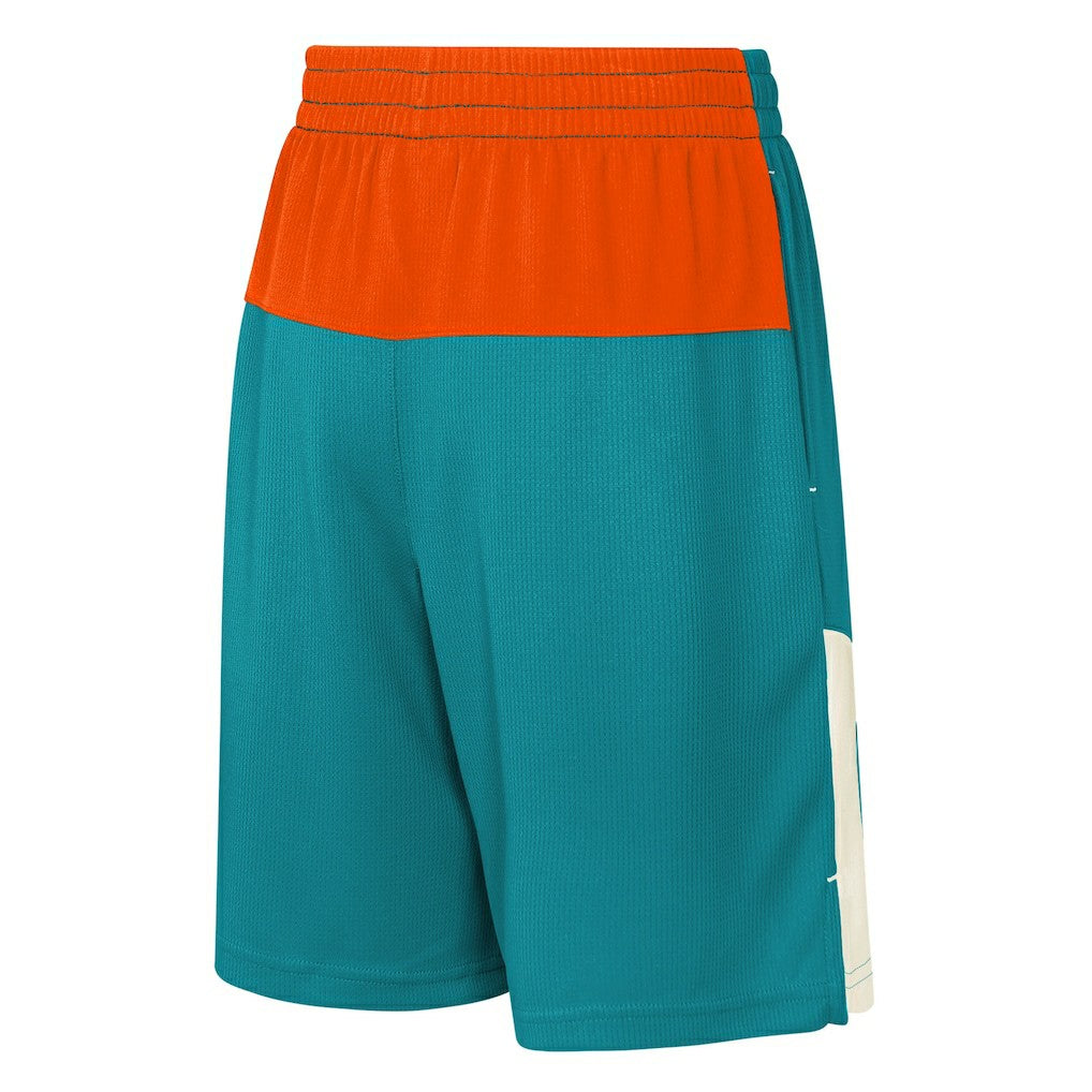 Miami Dolphins Youth Fandemonium Mesh Shorts Aqua - NFL