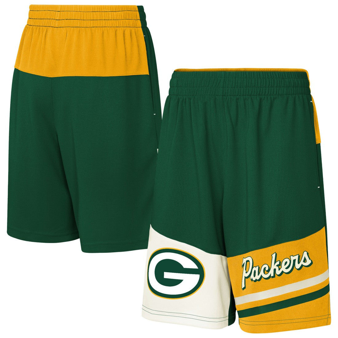 Green Bay Packers Youth Fandemonium Mesh Shorts Green - NFL
