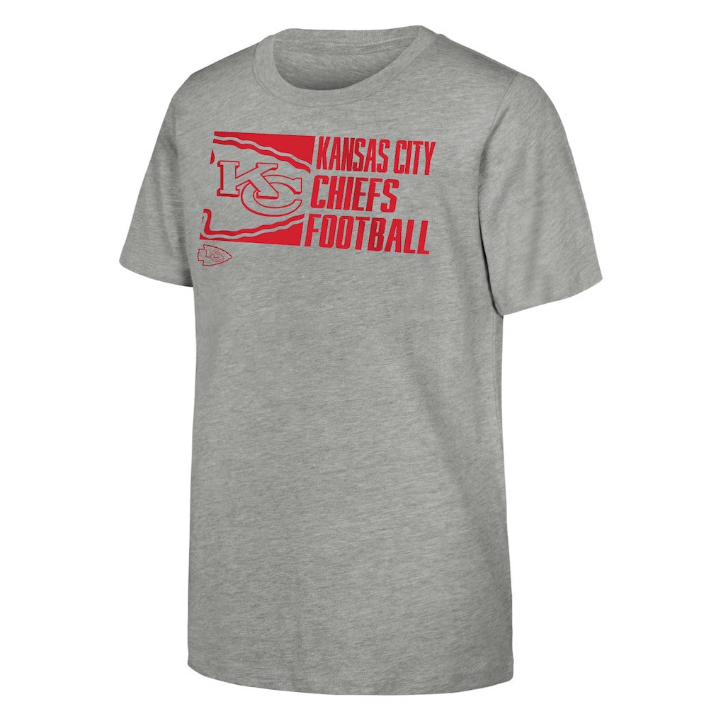 Kansas City Chiefs Outerstuff Youth Post Game T-Shirt Heather Gray - NFL