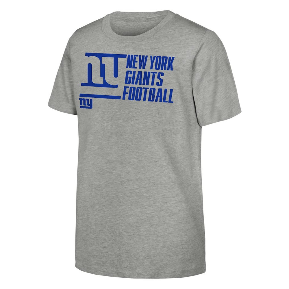 New York Giants Outerstuff Youth Post Game T-Shirt Heather Gray - NFL