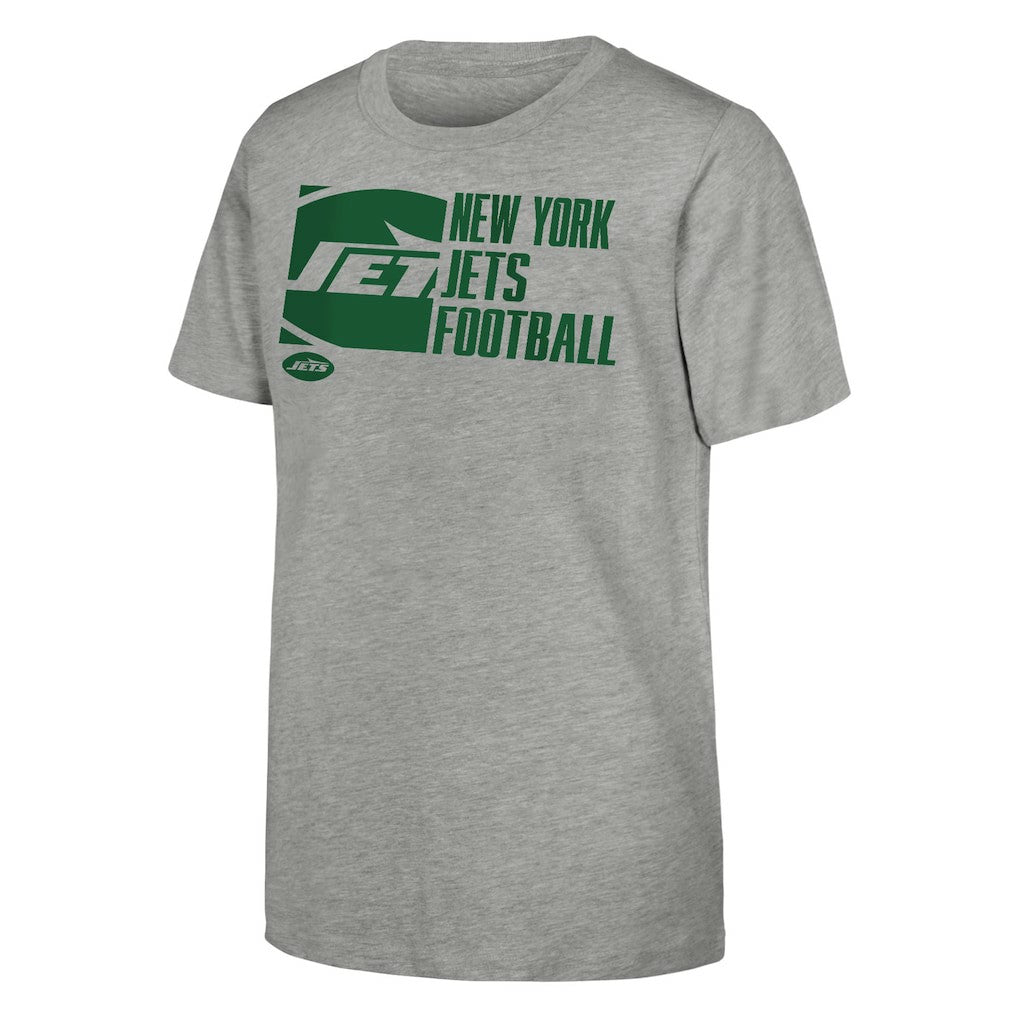 New York Jets Outerstuff Youth Post Game T-Shirt Heather Gray - NFL