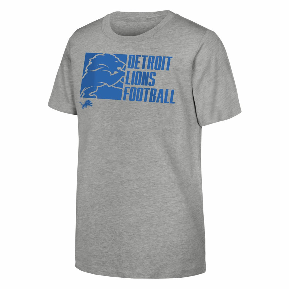 Detroit Lions Outerstuff Youth Post Game T-Shirt Heather Gray - NFL