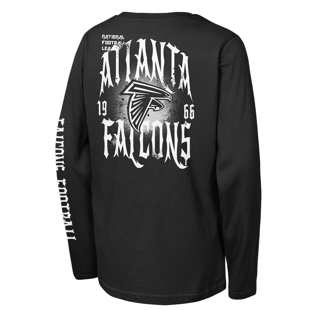 Atlanta Falcons Outerstuff Youth Rumble Long Sleeve T-Shirt Black - NFL