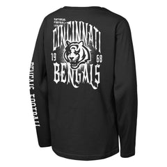 Cincinnati Bengals Outerstuff Youth Rumble Long Sleeve T-Shirt Black - NFL